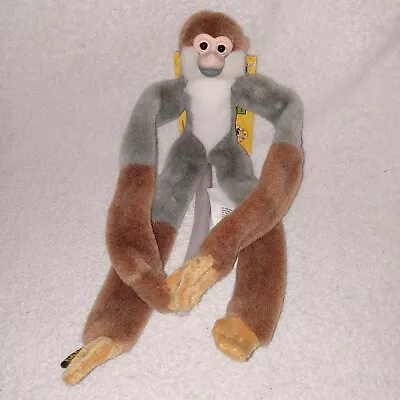 Plush Stuffed Animal MONKEY SQUIRREL Hug Wild Republic 11  Brown-Gray-White 1998 • $30