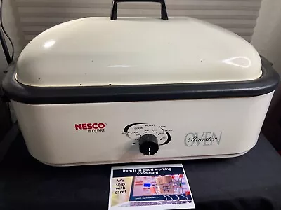 VINTAGE Nesco Roaster Oven 18-Quart Porcelain/METAL - 4808-14 • $95