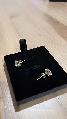 14 Carat Yellow Gold/Diamond Earrings 585 Stamped. • £100