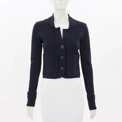 $333 • Buy Scanlan Theodore Crepe Knit Crop Jacket Size S