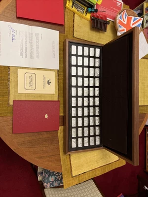 £2500 • Buy 1000 Years Of British Monarchy Sterling Silver Ingot -Complete By John Pinches