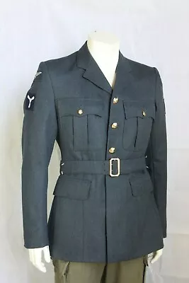 Genuine British RAF Dress Jacket With Belt Uniform Formal Smart Tunic All Sizes • £29.99