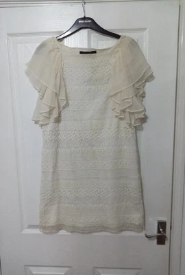 £6.99 • Buy Zara Woman New Cream Lace Dress Size S