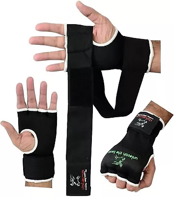 Hand Wraps Gel Inner Gloves Padded Best Boxing MMA Muay Thai Kickboxing Workout • £3.99