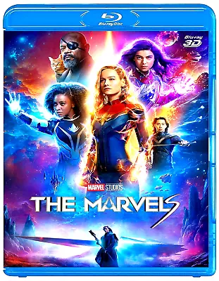 The Marvels 3D 2023 Blu-Ray Movie  Disc+Cover Art  No Case Region Free • $14.99