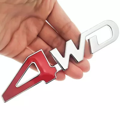 4WD Logo Badge Emblem Car Side Fender Rear Trunk Tailgate Decal Metal 3D Sticker • $9.39