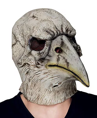 Eagle Skull Latex Mask Halloween Overhead Fancy Dress Crow Bird New • £12.99