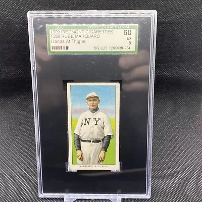 1909 T206 Piedmont Rube Marquard Hands At Thighs SGC 5 HOF • $1099.99