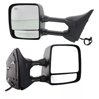 Towing Mirrors Set Of 2  Driver & Passenger Side Heated Left Right Pair • $191.27