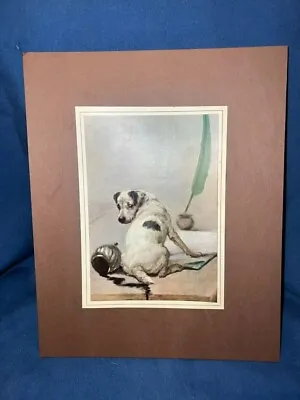 Jack Russell Terrier And Inkwell Vintage Print By Maud Earl • $15