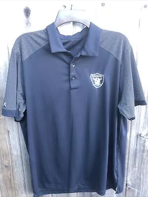 Antigua Oakland Las Vegas Raiders Polo Golf Shirt Large • $20