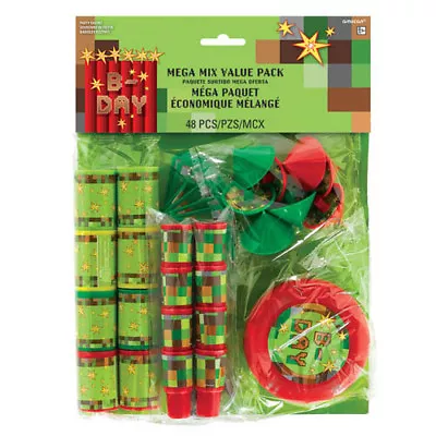 TNT PARTY FAVOR PACK (48pc) ~ Birthday Supplies Toys Building Video Games Green • $13.50