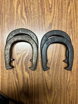 Vintage SET Of 4  TOP RINGER  2.5 Lb. Pitching HORSESHOES Hi Tensile 1 &2 • $29.99