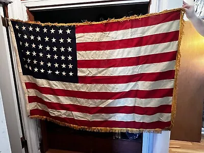 Vintage 48 Star American Flag Annin 4 X 6 High Grade Wool Bunting Gold Tassels • $650