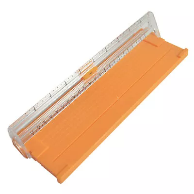 857a5 Photo Cutter Lightweight Portable Paper Trimmer With Foldable Ruler Orange • $10.89