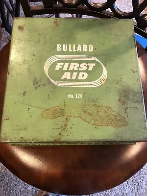 Vintage First Aid Kit Metal Case Bullard Industrial Safety No.124 • $31.99