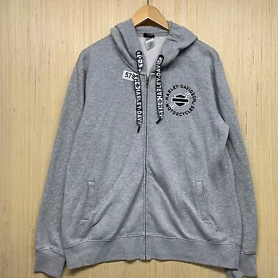 Harley-Davidson Hoodie Adult Size Extra Large Grey Long Sleeve Men's Pullover • $29.88