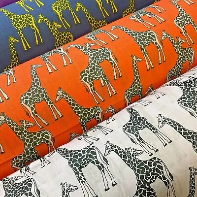 Giraffe Animals  Poly Cotton Printed Fabric 110cm Wide M1706 • £6.50