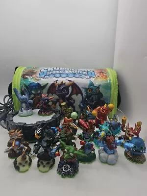 Large Lot Of Activision Xbox 360 Skylanders 19 Figures  Carry Case & Game Portal • $50