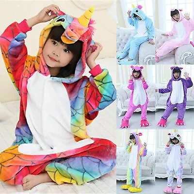 $33.53 • Buy Kids Boy Girl Animals One Piece Jumpsuit Pyjamas Cute Unicorn Cosplay Sleepwear