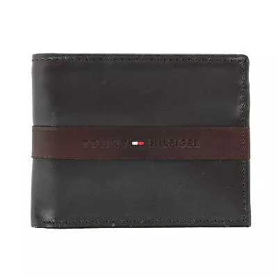 £26.05 • Buy New Tommy Hilfiger Men's Leather Ranger RFID Bifold Wallet With Coin Pocket