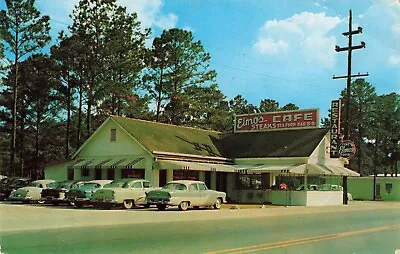 Elmo's Restaurant Kingsland Georgia Seafood Bar-B-Q Old Cars 1956 Postcard • $5.95