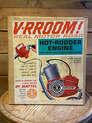 V-RROOM! HOT-RODDER ENGINE Toy Mattel 1960s Vintage Bike Toy Mototcycle Engine • $434.35