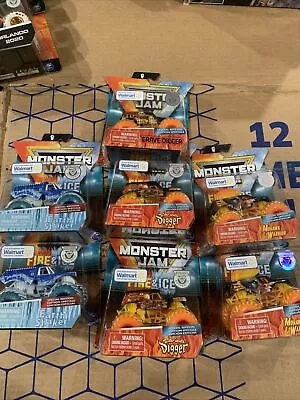 FIRE & ICE Monster Jam TRUCKS Walmart - Lot Of 7 Trucks • $150