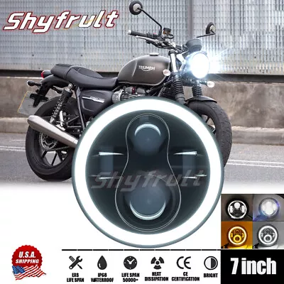 For Triumph Thruxton Bonneville Street Twin Motorcycle 7  Headlight Ring Hi/Lo • $52.26