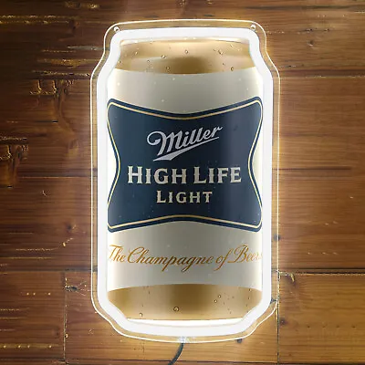 Miller High Life BEER Can LED Neon Sign For Gift Bar Store Club Decor Blue G1 • $49.99