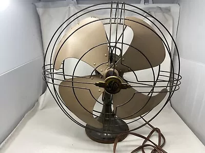 Nice 1940s General Electric  Vortalex  Oscillating Fan 16” Blade 18” Cage Works • $199.99