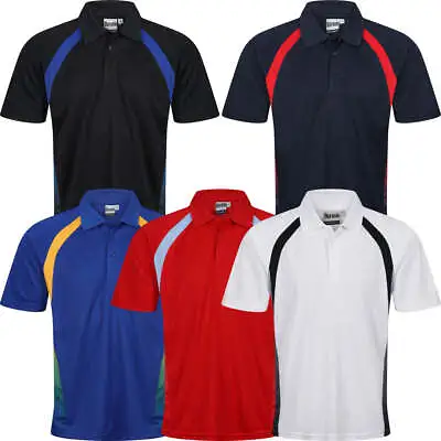 £5.99 • Buy Mens Polo Shirts Short Sleeve Regular Fit Breathable Pique Work Casual Plain Top