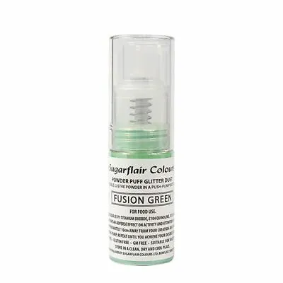 Edible Food Colouring Sugarflair Glitter Pump Spray Fusion Green 10g Cake Decor • £9.62