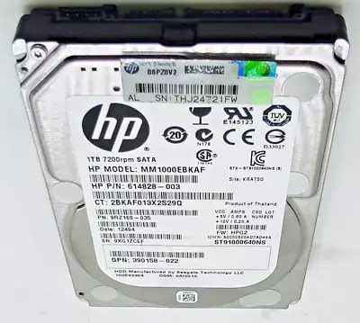 1TB HP Seagate ST91000640NS MM1000EBKAF 15mm 2.5  SATA HDD Hard Disk Drive • £14.96