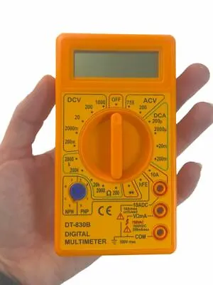 Multimeter Battery Tester Pocket Mini Digital Voltmeter Ammeter Continuity Test • £7.20