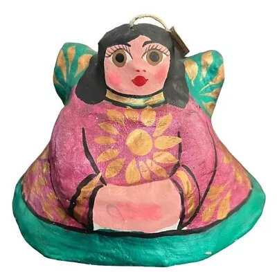 Mexican Folk Paper Mache Angel Christmas Ornament | C101 • $15