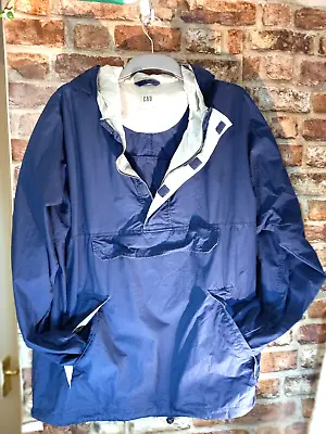 Gant Coat Half Zip Blue Rain Coat Lined  Size Medium Excellent Condition • £27.20