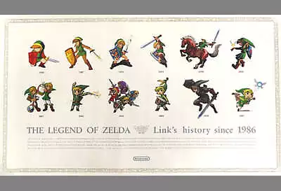 Poster Single Item Past Link The Legend Of Zelda Twilight Princess Club Nintendo • £78.17