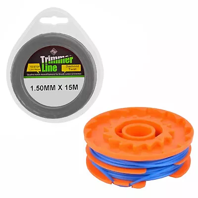 5m Twin Spool Lines For QUALCAST GGT4502 GGT450A1 GGT600A1 Strimmer Trimmer  • £12.32