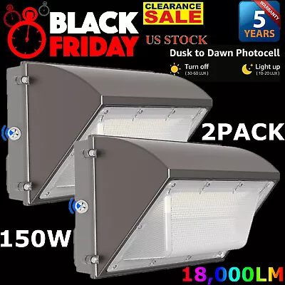 1000 Watt Metal Halide Equivalent - 150 Watt LED Wall Pack Lights With Photocell • $137.92