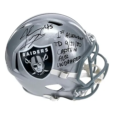Alec Ingold Signed Las Vegas Raiders FS Helmet Inscribed COA Inscriptagraphs • $577.40