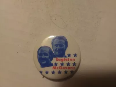 George McGovern Tom Eagleton Pin Back Campaign Button Photo Jugate 1972 Thomas • $7.99