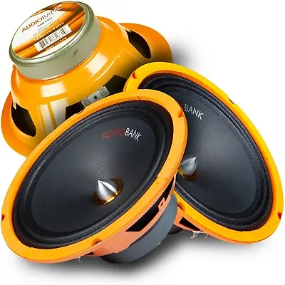 2x Audiobank AB8Pro Series 8  Midrange Driver Loud 1200W Speaker 4-Ohms - Pair • $61.99