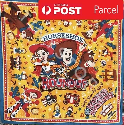 Toy Story Sheriff Woody & Jessie Hand Towel Handkerchief Tokyo Disney Japanese  • $15