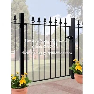 WROUGHT IRON METAL GATE GARDEN GATES SAXON 4ft TALL X 30  OP MADE TO MEASURE • £65