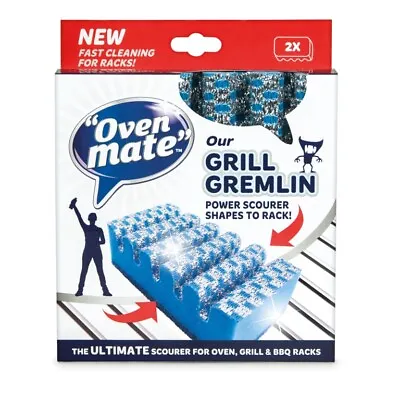 £9.99 • Buy 2 X Grill Gremlin Oven Mate Scourer Grime Grease Cleaner BBW Grill Anti Scratch 