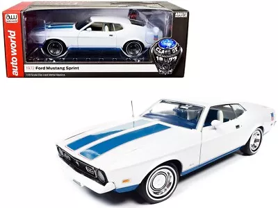 1972 Ford Mustang Sprint White 1/18 Diecast Car By Auto World Amm1286 • $139.99