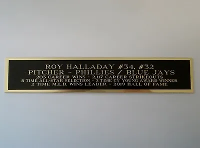  Roy Halladay Baseball Card Plaque Or Display Case Nameplate 1.5 X 6 • $6.50