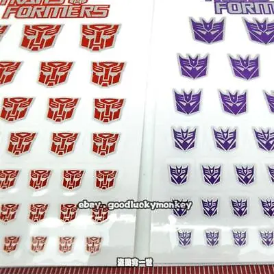 X2 Transformer Autobot Decepticons Symbol Logo Sign Sticker Decal Silver Border • $6.17