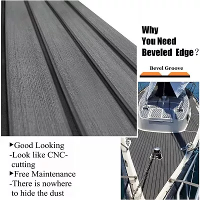 Dark Gray EVA Boat Flooring Foam Marine Decking Mat 35x94  Jon Bass Boat Carpet • $48.99